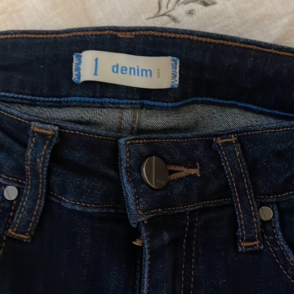 1 Denim • Super Dark Wash Mid-Rise Skinny Jeans (Size 26) - Picture 4 of 6
